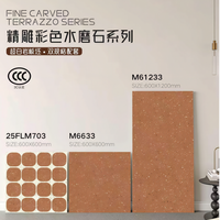 Carreaux de porcelaine aspect terrazzo antidérapants et résistants aux acides 600x600mm, vert herbe et bleu marine, pour gymnases et restaurants - Vente chaude