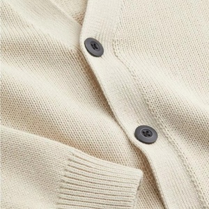 Cómodo fabricante Casual de talla grande Ralph suéter de color sólido con cuello en V suéter de punto para hombre cárdigan - Product Image 5