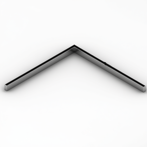 Marco en forma de L de cromo pulido de 40x40 para gabinetes de sala de estar - Product Image 1