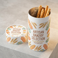 Tube en carton blanc sur mesure pour produits de boulangerie et baguettes, avec impression couleur personnalisée et revêtement intérieur anti-graisse