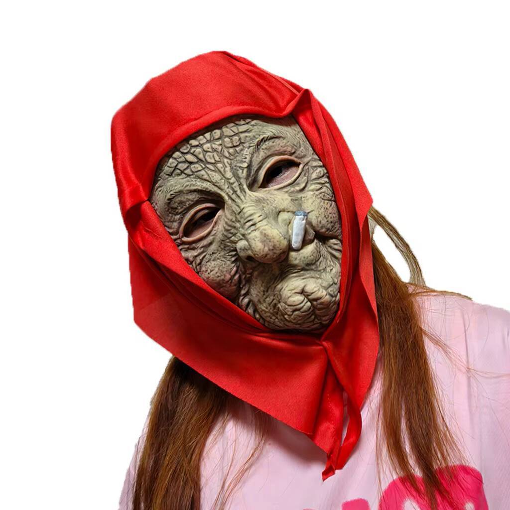 Smoking granny mask