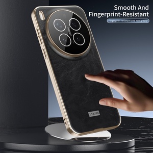 เคสโทรศัพท์หนัง PU เคลือบแว็กซ์เคลือบเงาแบบขายส่งสำหรับ Vivo X300 Pro X200 Pro พร้อมฟิล์มกันรอยเลนส์ HD - Product Image 3