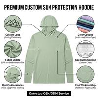 Hoodie met opdruk, UPF 50+ zonbescherming, plus size, lichtgewicht, ademend, antibacterieel, sneldrogend, geschikt voor buitensport en vissen