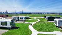 Modular Micro Capsule House Bienenstock Serie R38 Wasserdichter Stahlrahmen Sandwich Panel Parks Werkstätten Einkaufs zentren Innenhöfe Außen