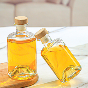 <span class=keywords><strong>Whisky</strong></span> Gin Rhum Vodka Tequila Bouteille en verre 100ml 250ml 375ml 500ml 750ml Bouteille ronde en verre de liqueur avec liège Vente en gros - Product Image 6