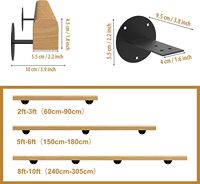 Kit de barres de sécurité murales en fer pour escaliers et balcons, antidérapantes et robustes, pour usage intérieur/extérieur