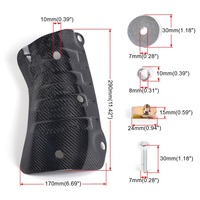2 Piezas de Protectores de Manguera de Refrigerante de Fibra de Carbono para Tesla Model 3/Y, Protector Inferior de Tubería de Refrigerante del Chasis