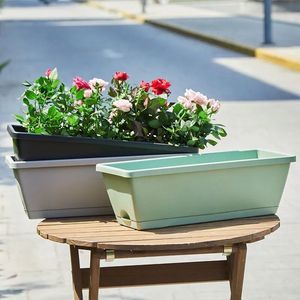 <b>Rectangular</b> Plastic Planting Box Seedling Box With Drainage Hole For Home Vegetable Strawberry <b>Potted</b> <b>Plants</b> Desktop Floor - Product Image 2