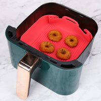 Friteuse à air carrée réutilisable de qualité alimentaire sans BPA Bastek Inserts Pots en silicone doublures Airfryer pour accessoires de four à micro-ondes