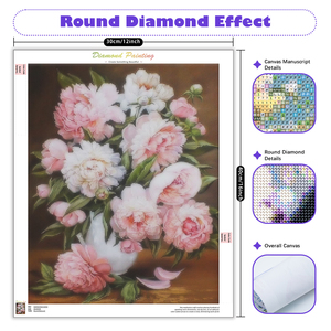<span class=keywords><strong>Peinture</strong></span> Diamant Chenistory Vintage, <span class=keywords><strong>Bouquet</strong></span> <span class=keywords><strong>de</strong></span> Pivoines, Broderie Complète, Nature Morte Florale pour Décoration <span class=keywords><strong>de</strong></span> Salon et Maison - Product Image 2