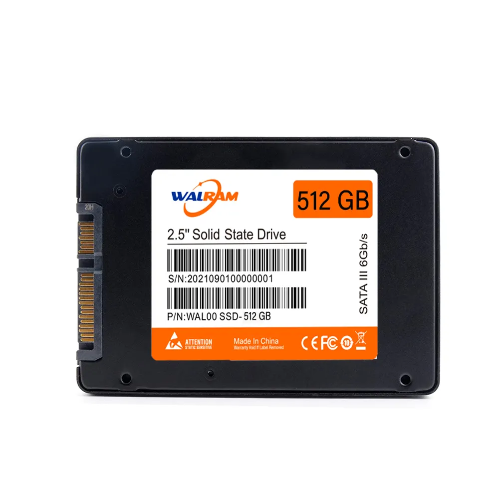 Walram para SSD 2,5 pulgadas SSD 128GB 256GB 512GB Discos duros Laptop Disco duro