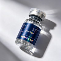 Label Hologram Laser Kustom Tahan Air, Stiker Perekat Profesional untuk Botol dan Stoples Kaca Kosmetik & Medis