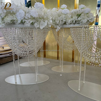 Nouveaux accessoires de mariage JINDA, support à fleurs décoratif en cristal acrylique, centre de table de mariage, décoration de fenêtre, fournitures