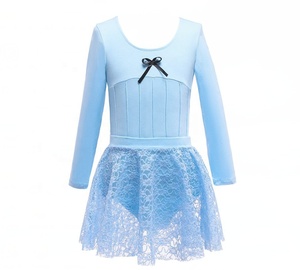 Traje de Ballet de actuación con falda de gasa de manga larga para chicas personalizadas al por mayor - Product Image 3
