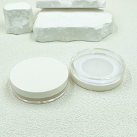 MINI 5g Boîte à poudre libre transparente ronde ultra-mince avec filet élastique Boîte vide Boîte cosmétique en plastique
