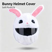 Housse de casque en plastique mignonne de style dessin animé, non imperméable, avec personnage amusant, douce et moelleuse, ajustement universel pour casques modulaires intégraux, plus de 15 styles