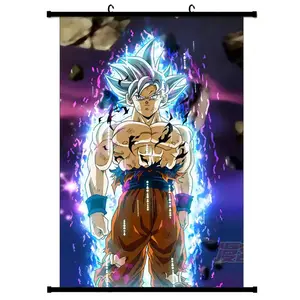 Wall Artwork DBZ Canvas Pictures Sun Goku Poster Plastic Scroll Classic Hanging Painting Print Home Decoration Living Room