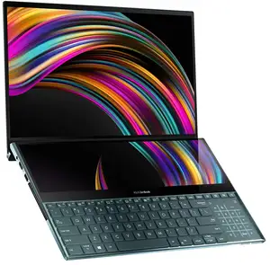 للبيع الكمبيوتر المحمول ASUS-ZenBook Pro Duo UX581 الجديد بشاشة 15.6 بوصة 4K UHD NanoEdge تعمل باللمس ومعالج Intel Core i9-10980HK وذاكرة وصول عشوائي 32 جيجابايت وذاكرة تخزين 1 تيرابايت