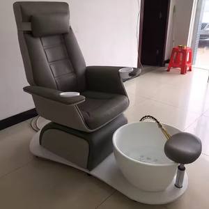 Уникальный дизайн, Лидер продаж, роскошное стильное оборудование для массажа ног, серое современное педикюрное кресло для спа-салона с насосом - Product Image 5