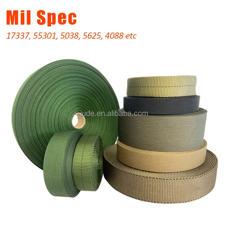 JUDE US Tactical BALCS Mil Spec Mil-W-55301 Webbing 1.25" Nylon Custom Strap Also PIA 5038 Binding Tape 17337 Webbing