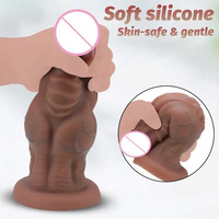 Extragroßer Monsterförmiger Realistischer Dildo Weibliches Masturbationsspielzeug Fisting Analplug Erwachsenen-Alternative Weiches Silikon Sexmaschine