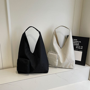 Bolso Tote Triangular de Gran Capacidad para Mujer, Casual, de un Solo Hombro, para Ir al Trabajo, Compras, Color Sólido, Tipo de Cierre Abierto - Product Image 1