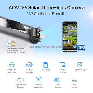 Caméra de sécurité IP sans fil <span class=keywords><strong>solaire</strong></span> ShooCam 4MP à double objectif PTZ, enregistrement 24/7 ICSee, AOV <span class=keywords><strong>WiFi</strong></span>, carte SIM 4G, caméra CCTV <span class=keywords><strong>solaire</strong></span> - Product Image 6