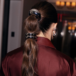 Stainless Steel 18k Gold Plated U Shape Hair Ties <b>Large</b> Ponytail Accessories Casual Style Summer 2024 - Product Image 3