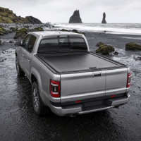 Couverture de benne enroulable en aluminium, volet roulant rétractable, couvre-benne de camion anti-pincement avec verrouillage manuel pour Hilux Double Cab OEM