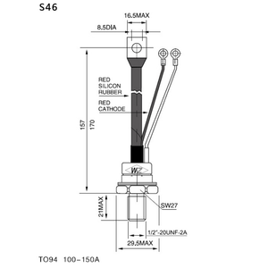 <span class=keywords><strong>Diode</strong></span> céramique à borne à vis SEMIDUKEN DKT80 80A haute puissance pour <span class=keywords><strong>redressement</strong></span> industriel et conversion de puissance - Product Image 3