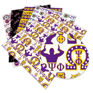 Sac mini en similicuir effet croco Omega Psi Phi Fraternity, étui de téléphone, décoration, fabrication de nœuds, imperméable, pour meubles et canapés - Grande Vente - Product Image 1