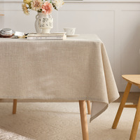 Nappe carrée en coton et lin tissé de 120 pouces, personnalisée, blanche, résistante à l'huile et à l'eau, pour mariage, fête, événements à domicile
