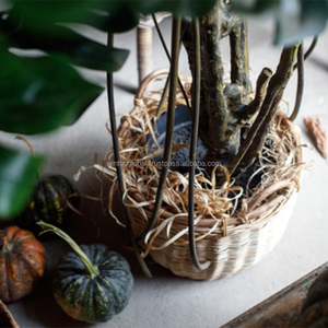 Cesta de almacenamiento de ratán natural hecha a mano para arreglos florales y regalos Diseño portátil para floristerías - Product Image 5