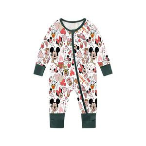 Neonato bambino di bambù abbigliamento a maniche lunghe con doppia cerniera pigiama invernale per ragazzi ragazze ODM per 6-9 9-12 <span class=keywords><strong>mesi</strong></span> - Product Image 2