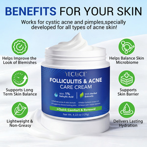 Crème YECUCE pour l'élimination de l'acné du cuir chevelu et de la folliculite, à base d'extraits végétaux et d'acide salicylique, pour le soin des follicules pileux et des boutons rouges incarnés - Product Image 4