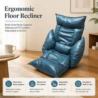 Canapé de sol pliable moderne en cuir Tatami, chaise longue réglable multi-angles, coussin de sol peu encombrant pour la maison