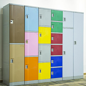 18 cửa ABS nhựa Tủ lưu trữ tủ khóa với không gian lớn ABS nhựa lưu trữ Locker cho các trường học - Product Image 3