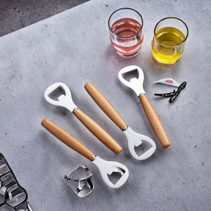 Abridor <span class=keywords><strong>de</strong></span> Botellas Multifuncional Moderno y Creativo <span class=keywords><strong>de</strong></span> Acero Inoxidable con Mango <span class=keywords><strong>de</strong></span> <span class=keywords><strong>Madera</strong></span> para Abrir Latas <span class=keywords><strong>de</strong></span> Cerveza y Refrescos - Product Image 2