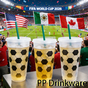 Botella <span class=keywords><strong>de</strong></span> Plástico PP para Llevar, para la Copa Mundial <span class=keywords><strong>de</strong></span> Fútbol, Resistente a Fugas, Ligera, Segura para Alimentos, Reciclable, Ideal para Uso en Estadios - Product Image 1