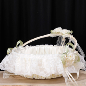 Cesta para niña <span class=keywords><strong>de</strong></span> las flores <span class=keywords><strong>de</strong></span> <span class=keywords><strong>boda</strong></span>, cesta <span class=keywords><strong>de</strong></span> almacenamiento tejida a mano, cesta <span class=keywords><strong>de</strong></span> pétalos dulce y romántica, cesta <span class=keywords><strong>de</strong></span> <span class=keywords><strong>novia</strong></span> con lazo <span class=keywords><strong>de</strong></span> encaje para fiesta <span class=keywords><strong>de</strong></span> <span class=keywords><strong>boda</strong></span> - Product Image 3