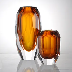 Vasos de decoração de vidro gigante, venda em atacado, para casa, decoração, vasos de vidro de murano