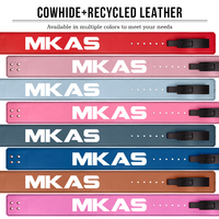 MKAS Anime Personalizado Venta al por mayor Hombres Fitness Levantamiento de pesas Unisex Cuero Gimnasio Palanca Cinturón Cuero de vaca Levantamiento de pesas Cinturón