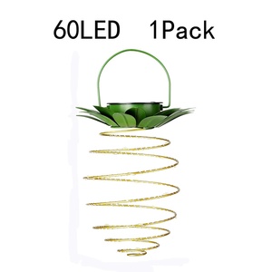 Lámpara de Piña Solar de Color Blanco Cálido, <span class=keywords><strong>Farol</strong></span> de <span class=keywords><strong>Hierro</strong></span> Forjado LED IP44 Resistente al Agua, Decoración de Jardín Colgante - Product Image 6