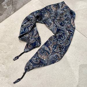 Ceinture en tissu imprimé paisley par transfert thermique en soie, style bohème, pour pantalon, jupe, accessoire foulard de taille - Product Image 1