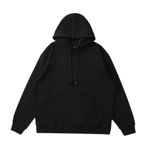 Sweat-shirt à capuche pour homme 100% coton 380GSM, couleur unie, coupe ample, style décontracté et sportif, manches longues raglan - Product Image 2