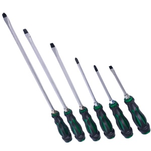Cacciavite Magnetico a Lama Piatta in Acciaio CRV con Impugnatura a Polpo Verde Cromato per Riparazioni Auto, Vendita Calda - Product Image 2