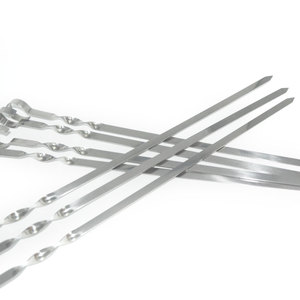 7pcs Stainless Steel Barbecue <strong>Skewers</strong> Reusable BBQ Sticks Kabob <strong>Skewers</strong> - Product Image 6