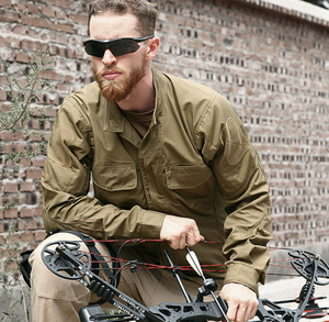 เสื้อเชิ้ตผ้าฝ้ายแขนยาว DFS27 รุ่น Tactical - Product Image 4