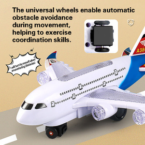 Produit Phare Avion Jouet <span class=keywords><strong>Électrique</strong></span> pour Enfants à Roues Universelles avec Lumières 3D Colorées et Musique - Product Image 4