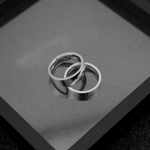 Hot Selling Simple Glossy <b>Silver</b> Plated <b>Plain</b> Band <b>Ring</b> Classic Versatile Unisex's Stainless Steel <b>Rings</b> Wholesale Jewelry - Product Image 3